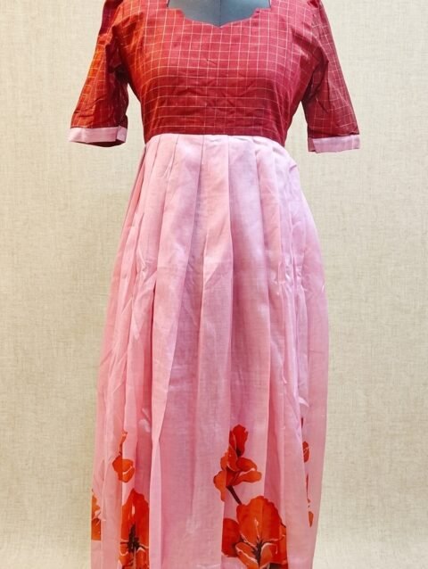 RAW SILK WITH TUSSAR MAXI